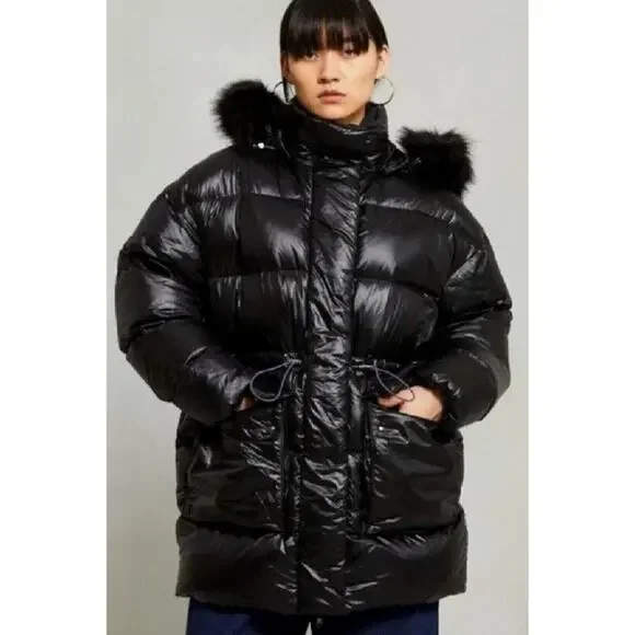 ダウンジャケット・コート adidas puffed long fur jacket black adidas | Jackets & Coats | Womens Adidas Black Puff Parka